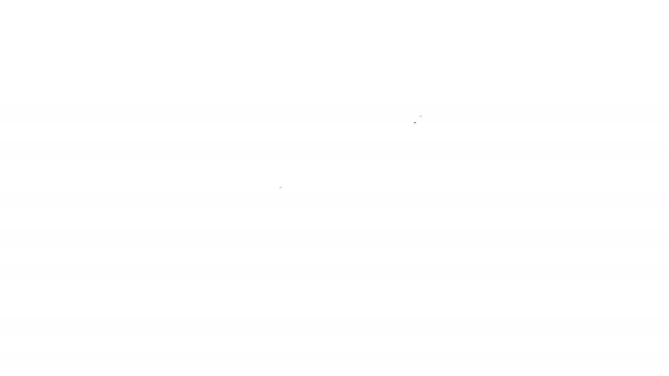 Icône de ligne de trophée gris sur fond blanc. Symbole du prix. Icône de coupe champion. Animation graphique de mouvement vidéo 4K — Video
