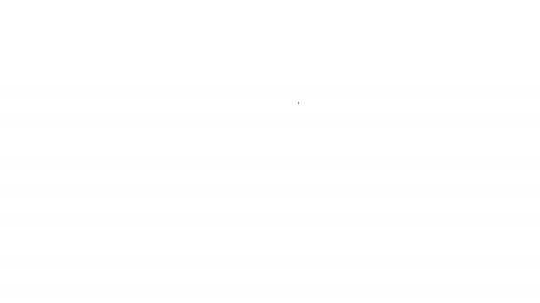 Icono de línea de vidrio Martini gris sobre fondo blanco. Icono de cóctel. Icono de copa de vino. Animación gráfica de vídeo 4K — Vídeos de Stock