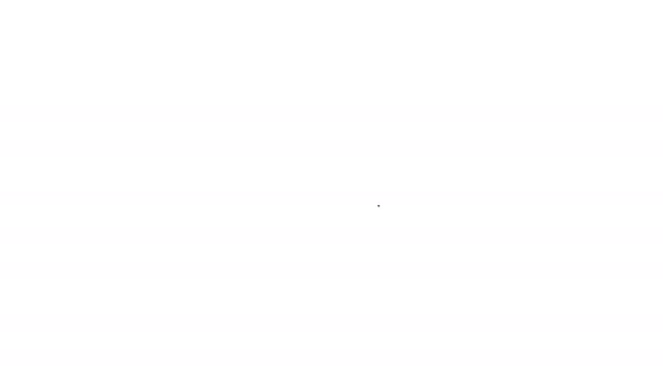 Graue Skalen der Gerechtigkeitslinie Symbol auf weißem Hintergrund. Gerichtssymbol. Gleichgewichtszeichen. 4k Video Motion Graphic Animation — Stockvideo