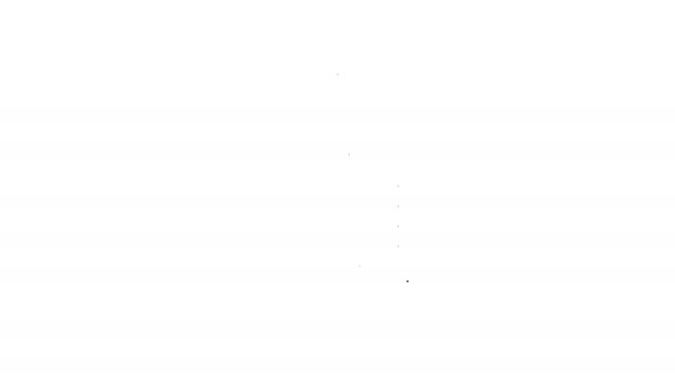 Portapapeles médico gris con icono de la línea de historia clínica sobre fondo blanco. Formulario de seguro de salud. Documento: historia clínica, prescripción, informe de marcas médicas. Animación gráfica de vídeo 4K — Vídeos de Stock