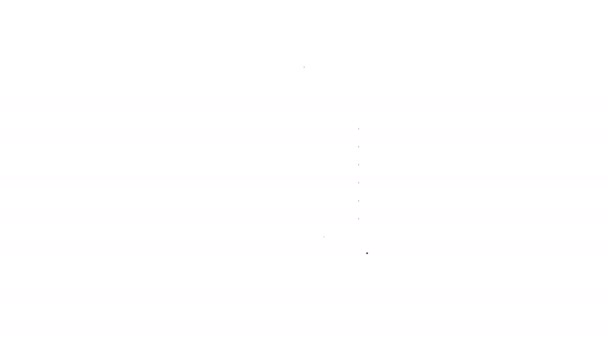 Szary Schowek z ikoną linii dokumentu na białym tle. Animacja graficzna 4K Video Motion — Wideo stockowe