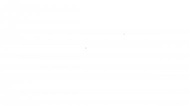 Gri Kahve fasulye çizgi simgesi beyaz arka plan üzerinde. 4k Video hareket grafik animasyon