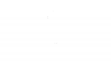 Beyaz arka planda gri pil hattı simgesi. Yıldırım sembolü. 4k video hareket Grafik animasyonu