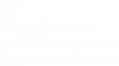 Beyaz arka planda Grey Bank bina hattı simgesi. 4k video hareket Grafik animasyonu