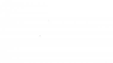 Gri ekmek kızartma makinesi beyaz arka planda çizgi simgesine sahiptir. 4k video hareket Grafik animasyonu