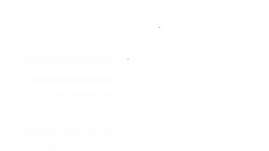 Beyaz arka planda gri zincir bağlantı çizgisi simgesi. Tek bağlantı. 4k video hareket Grafik animasyonu