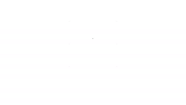 Icono de línea de semáforo gris sobre fondo blanco. Animación gráfica de vídeo 4K — Vídeo de stock