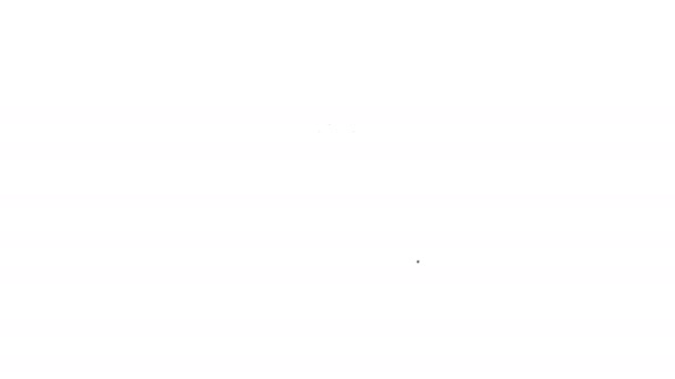 Cinza Aquecimento ícone da linha do radiador no fundo branco. Animação gráfica em movimento de vídeo 4K — Vídeo de Stock