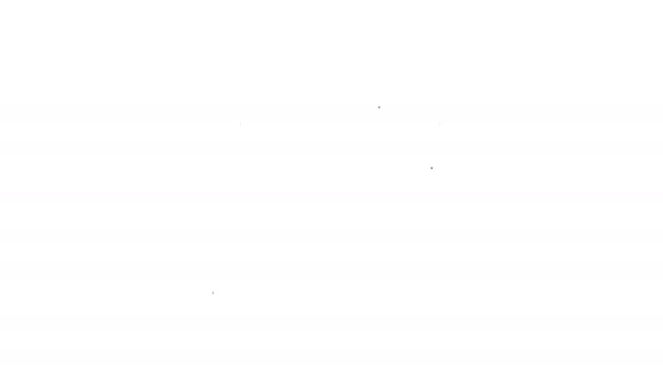 Graue Autobatterie-Linie Symbol auf weißem Hintergrund. Akkumulatorbatterie und Akkumulatorbatterie. 4k Video Motion Graphic Animation — Stockvideo