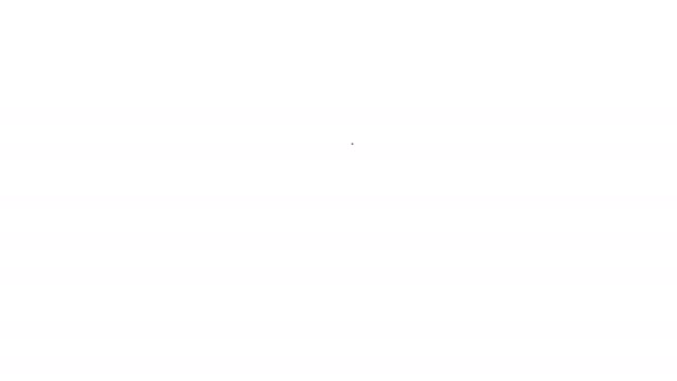 Graues Reisekoffer-Linien-Symbol auf weißem Hintergrund. Reisegepäckzeichen. Reisegepäcksymbol. 4k Video Motion Graphic Animation — Stockvideo
