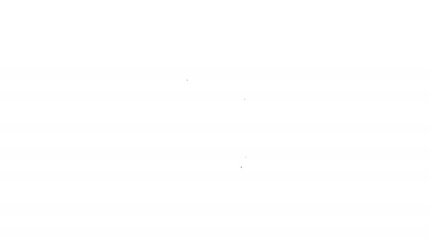 Portafoglio grigio con icona della linea di monete su sfondo bianco. Portafoglio dei soldi. Simbolo del dollaro. Animazione grafica 4K Video motion — Video Stock