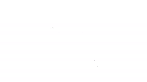 Icono de línea de construcción Grey Bank sobre fondo blanco. Animación gráfica de vídeo 4K — Vídeo de stock