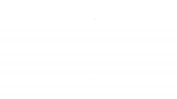 Icono de línea de descarga de Grey Cloud sobre fondo blanco. Animación gráfica de vídeo 4K — Vídeos de Stock
