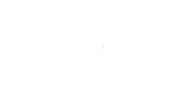 Значок линии серого солнца на белом фоне. Видеографическая анимация 4K — стоковое видео