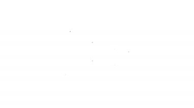 Gri sunucu beyaz arka planda kalkan hattı simgesi ile. Saldırılara karşı koruma. Ağ güvenlik duvarı, yönlendirici, anahtar veya sunucu, veri, merkezi. 4k video hareket Grafik animasyonu