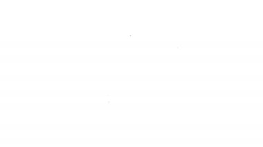 Beyaz arka planda gri matkap makine hattı simgesi. 4k video hareket Grafik animasyonu