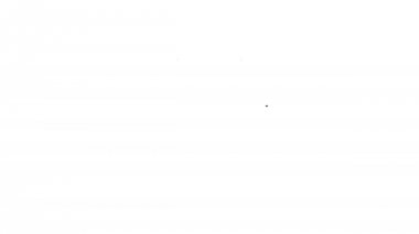 Beyaz arka planda gri hediye kutusu satırı simgesi. 4k video hareket Grafik animasyonu