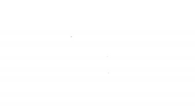 Beyaz arka planda dolar sembol hattı simgesi ile gri laptop. Online alışveriş konsepti. Ekonomi konsepti. 4k video hareket Grafik animasyonu