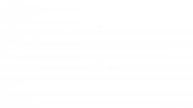 Beyaz arka planda gri kahve makinesi ve kahve bardağı çizgi simgesi. 4k video hareket Grafik animasyonu