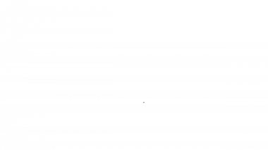 Beyaz arka planda gri sıcak hava balonu hattı simgesi. Seyahat için hava taşımacılığı. 4k video hareket Grafik animasyonu