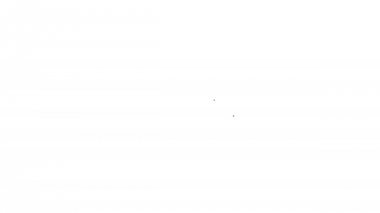 Beyaz arka planda gri diş koruma hattı simgesi. Kalkan logosu simgesinde diş. 4k video hareket Grafik animasyonu