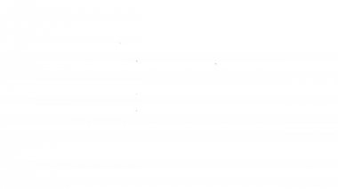 Beyaz arka planda Gri Sinema kamera simgesi. Video kamera. Film tabelası. Film projektörü. 4k Video hareket grafik animasyon