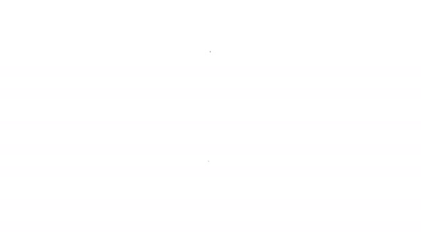 Icono de línea de paraguas gris sobre fondo blanco. Animación gráfica de vídeo 4K — Vídeo de stock