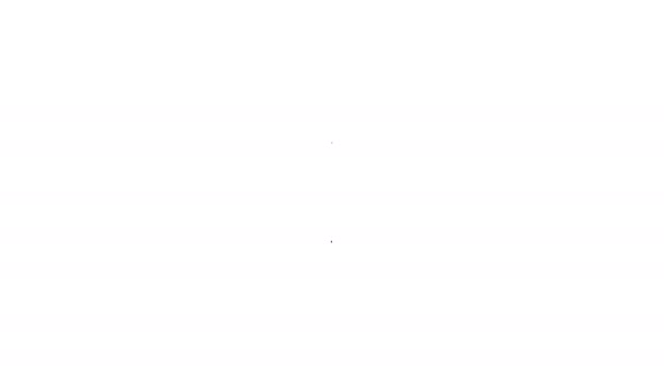 Icône de ligne des yeux gris sur fond blanc. Animation graphique de mouvement vidéo 4K — Video