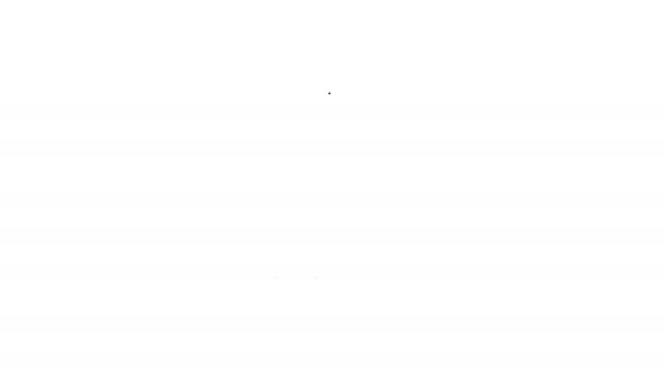 Grå Power bank linje ikon på vit bakgrund. Bärbar laddnings enhet. animerad 4k-Videoanimering — Stockvideo