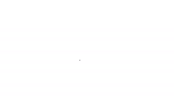 Icono de línea de globo terráqueo gris sobre fondo blanco. Animación gráfica de vídeo 4K — Vídeos de Stock