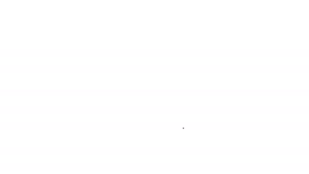 Graues isometrisches Würfelliniensymbol auf weißem Hintergrund. geometrische Würfel massives Symbol. 3D quadratische Zeichen. Kästchensymbol. 4k Video Motion Graphic Animation — Stockvideo