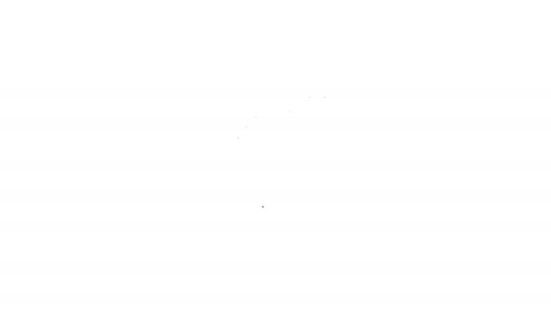 Graues Antennenleitungssymbol auf weißem Hintergrund. Funkantenne drahtlos. Technologie und Netzwerk-Signalfunkantenne. 4k Video Motion Graphic Animation — Stockvideo