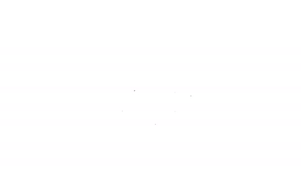 Graues Benutzerschutzzeilensymbol auf weißem Hintergrund. sicherer Benutzer-Login, passwortgeschützt, Datenschutz, Authentifizierungs-Symbol. 4k Video Motion Graphic Animation — Stockvideo