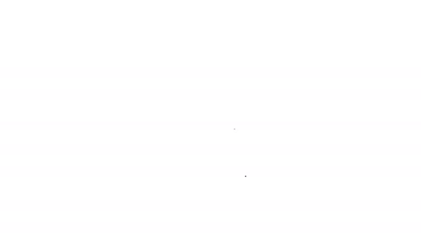 Smartphone cinza com símbolo de dólar ícone de linha no fundo branco. Conceito de compras online. Ícone de telefone celular financeiro. Ícone de pagamento online. Animação gráfica em movimento de vídeo 4K — Vídeo de Stock