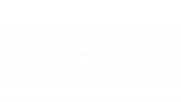 Icône de ligne de broche grise sur fond blanc. Panneau des punaises. Animation graphique de mouvement vidéo 4K — Video