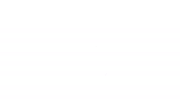 Smartphone cinza com ícone de linha de upload no fundo branco. Animação gráfica em movimento de vídeo 4K — Vídeo de Stock