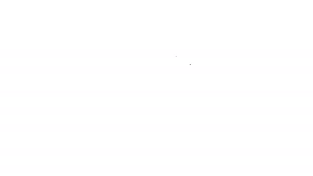 Grå uppladdning inkorg linje ikon på vit bakgrund. animerad 4k-Videoanimering — Stockvideo