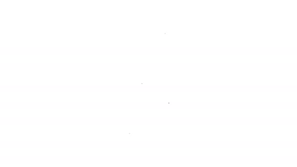 Icona della linea di impostazione Smartwatch grigio su sfondo bianco. Impostazioni orologio intelligente. Animazione grafica 4K Video motion — Video Stock