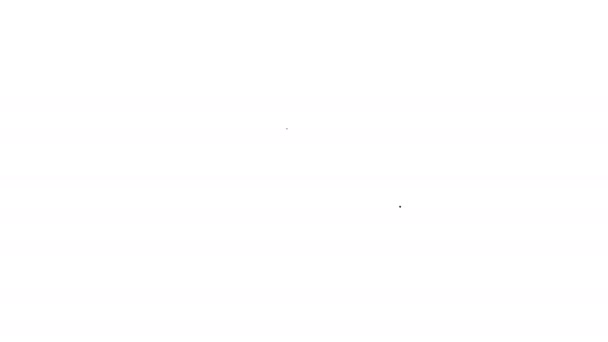 Moniteur d'ordinateur gris avec icône de ligne dollar sur fond blanc. Internet concept de sécurité financière, protection de la finance en ligne. Animation graphique de mouvement vidéo 4K — Video