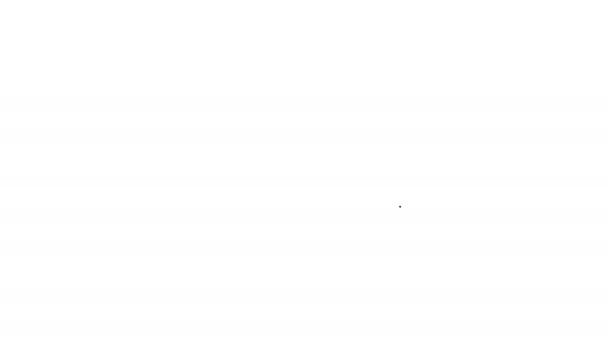 Graues Computerbildschirm-Liniensymbol auf weißem Hintergrund. Elektronikgerät. Frontansicht. 4k Video Motion Graphic Animation — Stockvideo