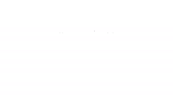 Grauer Koffer für das Symbol der Reiselinie auf weißem Hintergrund. Reisegepäckzeichen. Reisegepäcksymbol. 4k Video Motion Graphic Animation — Stockvideo