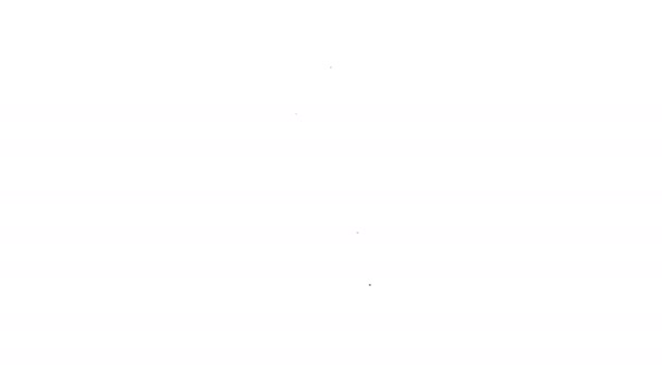 Ícone de linha de pagamento sem contato cinza no fundo branco. Tecnologia de carteira móvel, nfc, pagamento sem fio com smartphone.4K animação gráfica de movimento de vídeo — Vídeo de Stock