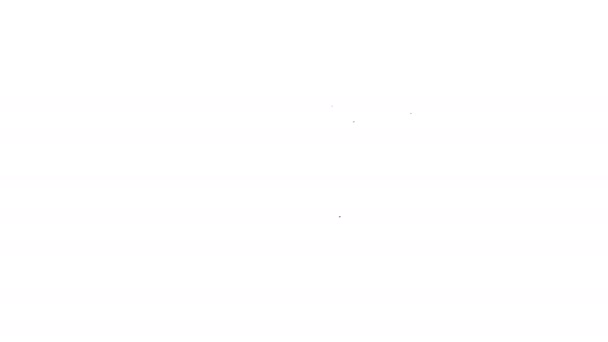 Gris Pago sin contacto con el icono de la línea de tarjeta nfc sobre fondo blanco. Tarjeta con señal de onda de radio. Pago con tarjeta de crédito. Animación gráfica de vídeo 4K — Vídeo de stock