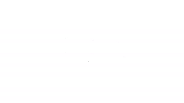 Graues Cash-Back-Line-Symbol auf weißem Hintergrund. Finanzdienstleistungen, Geldrückerstattung, Kapitalrendite, Sparbuch, Währungsumtausch. 4k Video Motion Graphic Animation — Stockvideo