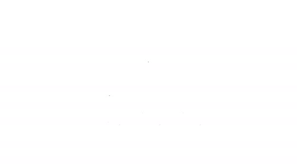 Ícone de linha de gerenciamento de chumbo cinza no fundo branco. Animação gráfica em movimento de vídeo 4K — Vídeo de Stock