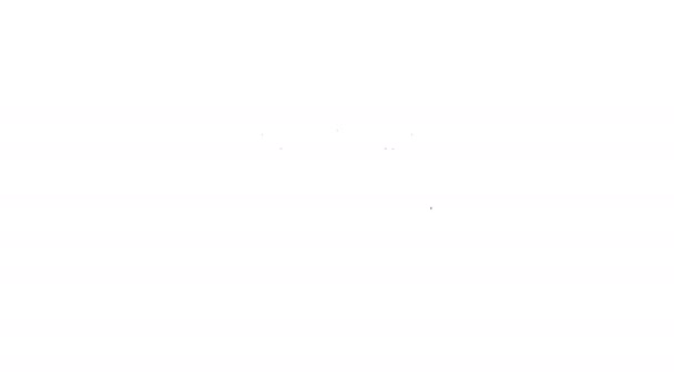 Graues Basiszeilensymbol des Projektteams auf weißem Hintergrund. Unternehmensanalyse und -planung, Beratung, Teamarbeit, Projektmanagement. Entwickler. 4k Video Motion Graphic Animation — Stockvideo
