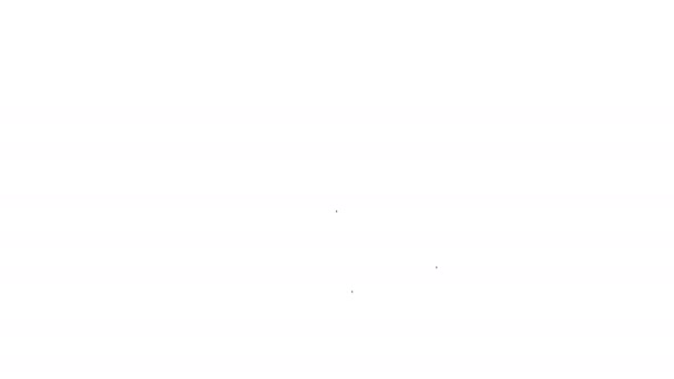 Engrenage gris et flèches comme icône de ligne de concept de flux de travail sur fond blanc. Panneau de rechargement des engins. Animation graphique de mouvement vidéo 4K 