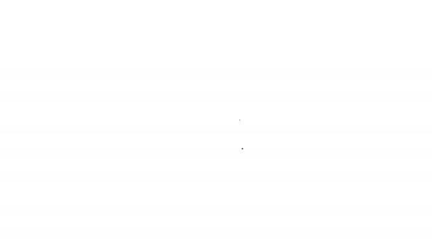 Graue Uhr und Schaltleitungssymbol auf weißem Hintergrund. Zeitmanagement-Symbol. Geschäftskonzept. Nabe und Speichen und Uhr solides Symbol. 4k Video Motion Graphic Animation — Stockvideo