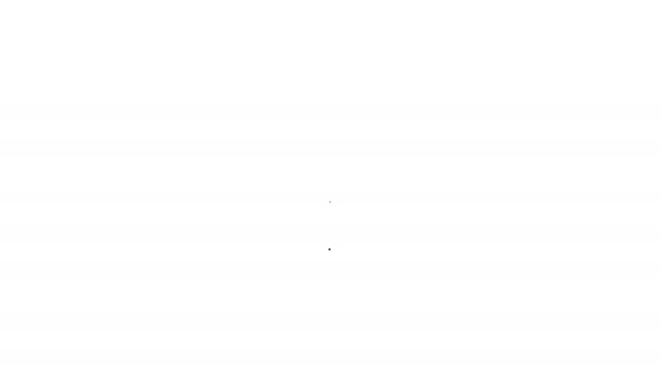 Graue Projektmanagement-Linie Symbol auf weißem Hintergrund. Nabe und Speichen und Schaltwerk solide Symbol. 4k Video Motion Graphic Animation — Stockvideo
