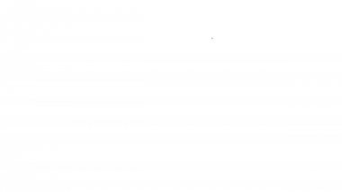 Beyaz arka planda Gri Düzlem çizgisi simgesi. Uçan uçak simgesi. Uçak işareti. 4k Video hareket grafik animasyon